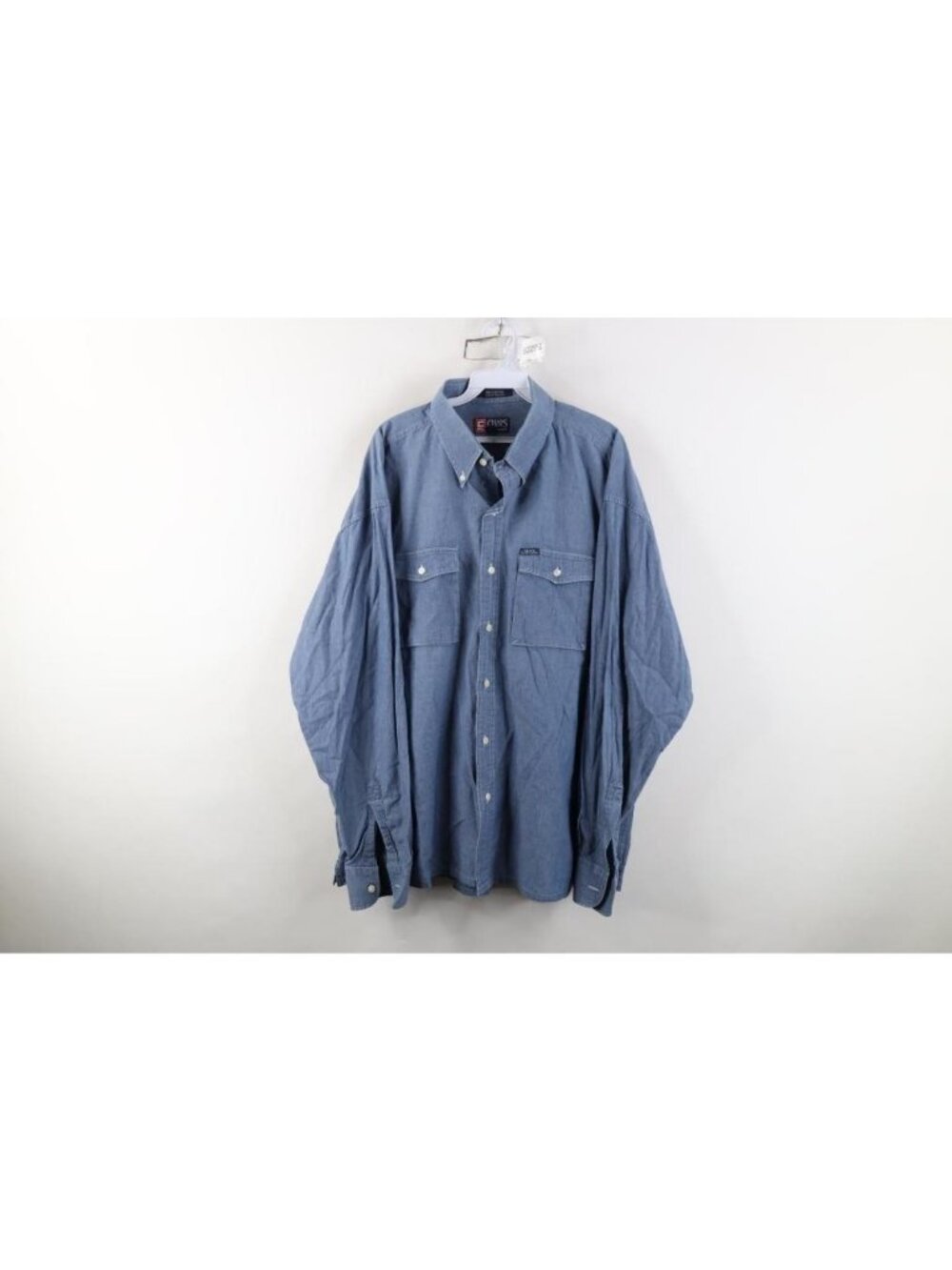 Vintage 90s Chaps Ralph Lauren Mens XL Faded Chambray Collared Button Down Shirt